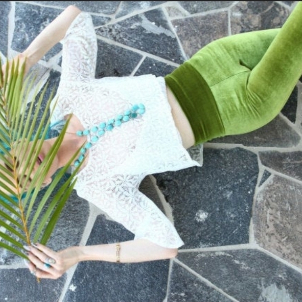 New velvet bell bottoms